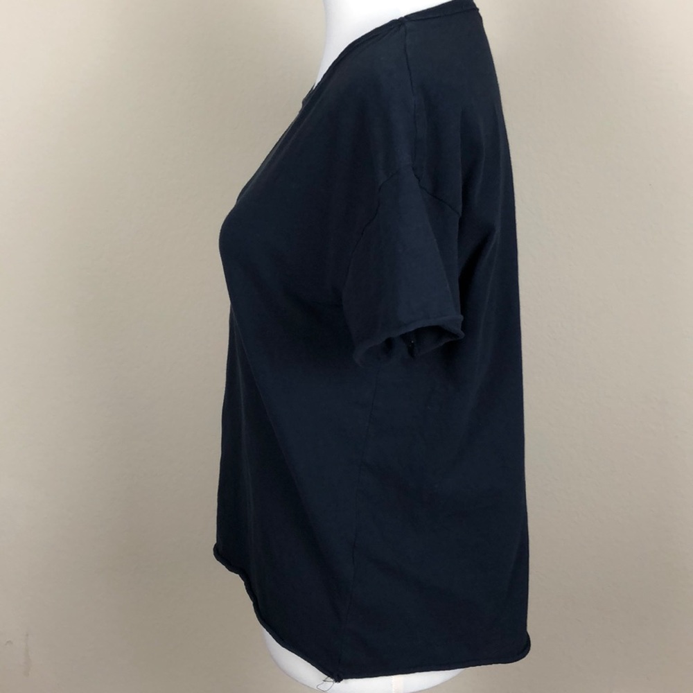 Zara Trafaluc Black Crew Neck Short Sleeve Top - Size Small - Picture 3 of 9